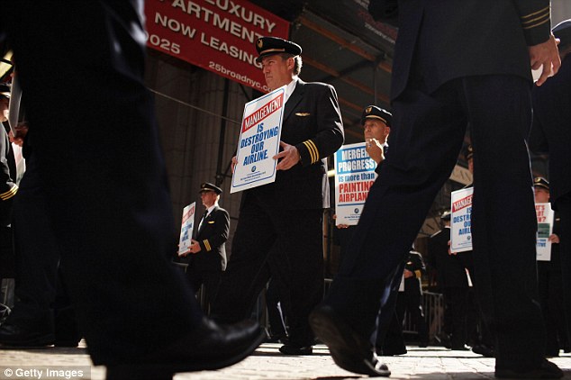 Uniform: Continental's ALPA unit announced the union rally, saying the company needed to 'get serious' about negotiating a joint contract